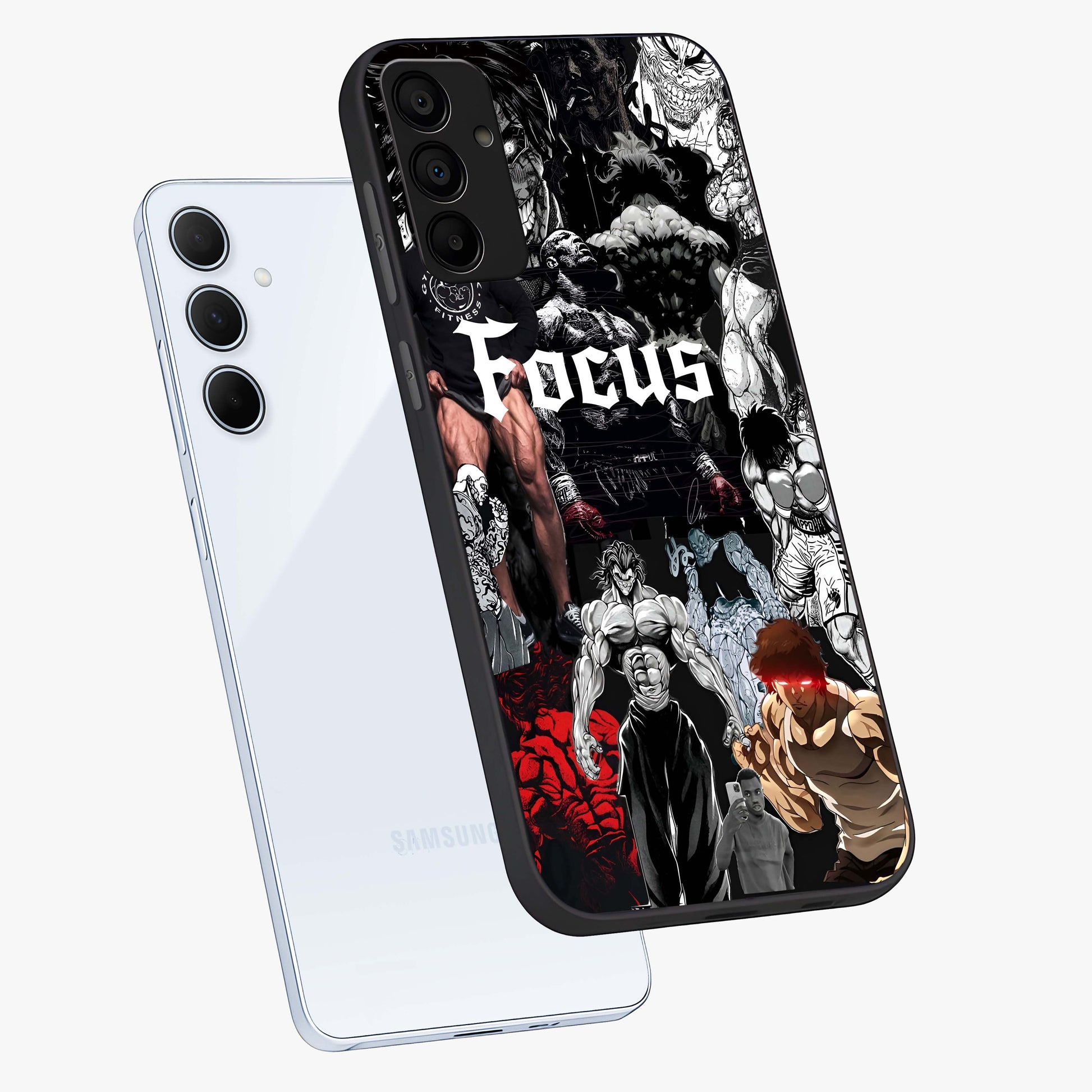 Relentless Power Focus Glass Case displayed in angled mockup highlighting bold statement design with modern aesthetic style.
