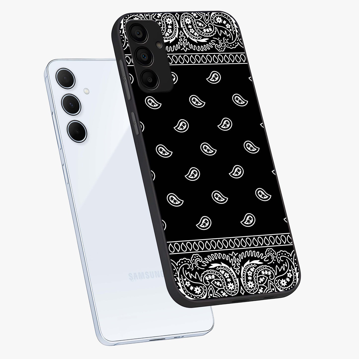 Retro Rebel Threads Glass Case displayed in angled mockup highlighting retro inspired graphic design with rebellious aesthetic.