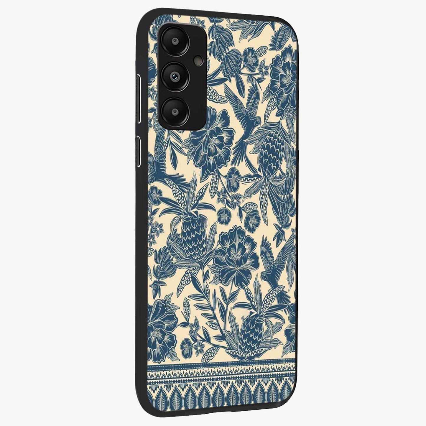 Heirloom Wild Bloom Glass Case upright view showcasing delicate wildflower artwork with timeless floral theme.