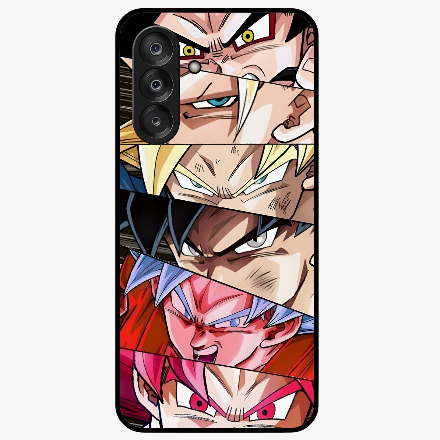 Anime Character Glass Case showing flat back view with vibrant anime artwork and glossy glass finish.