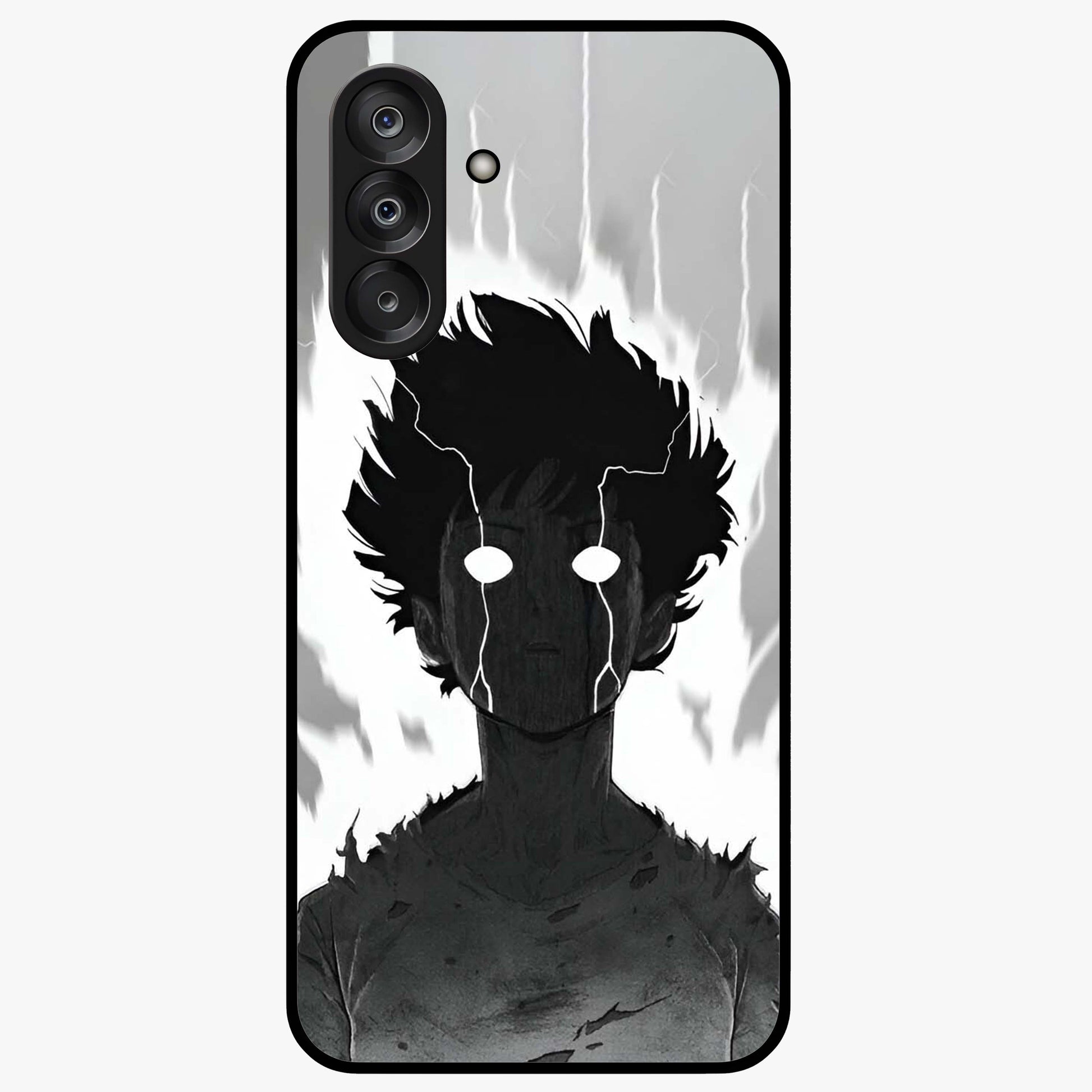 Awakened Inner Rage Glass Case showing flat back view with intense artistic artwork and glossy glass finish.
