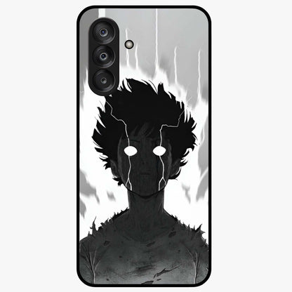 Awakened Inner Rage Glass Case showing flat back view with intense artistic artwork and glossy glass finish.