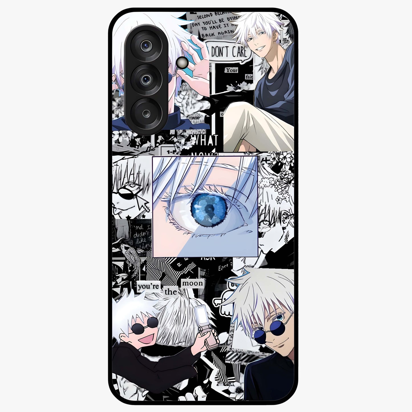 Infinity Sorcerer Chaos Glass Case showing flat back view with mystical sorcerer themed artwork and glossy glass finish.