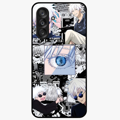 Infinity Sorcerer Chaos Glass Case showing flat back view with mystical sorcerer themed artwork and glossy glass finish.
