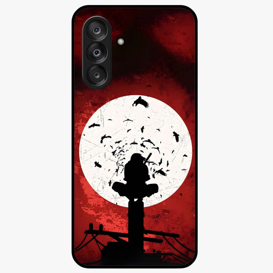 Itachi Limited Edition Naruto Anime Glass Case showing flat back view with iconic anime character artwork and glossy glass finish.