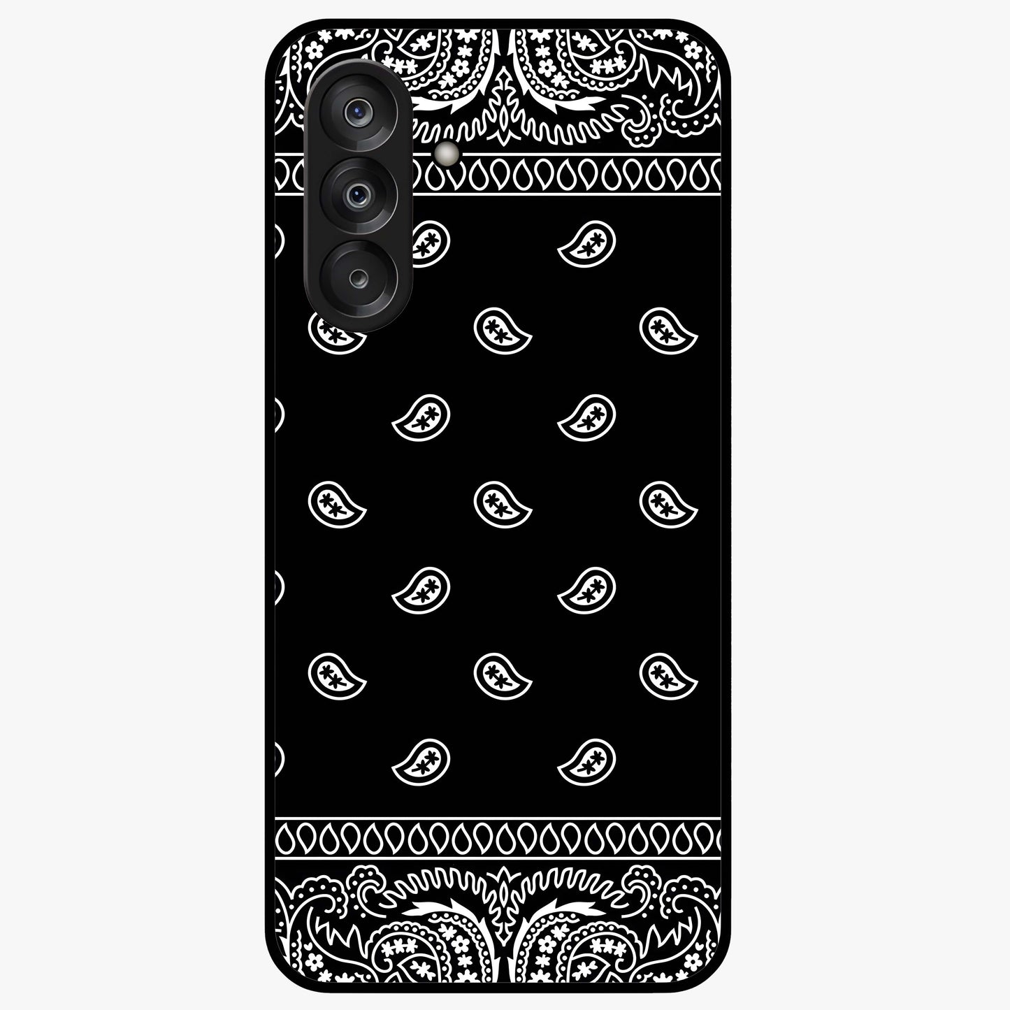 Retro Rebel Threads Glass Case showing flat back view with vintage street style artwork and glossy glass finish.