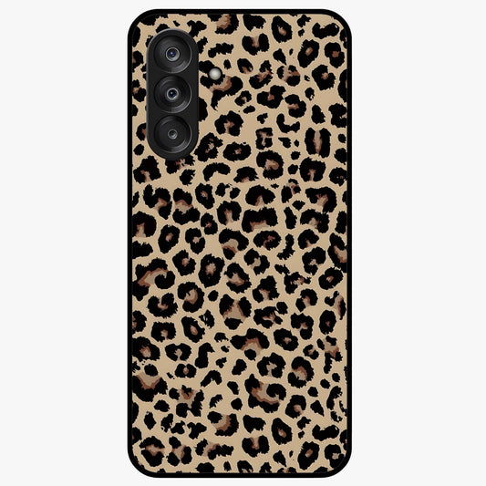 Savage Chic Pattern Glass Case showing flat back view with stylish patterned artwork and glossy glass finish.