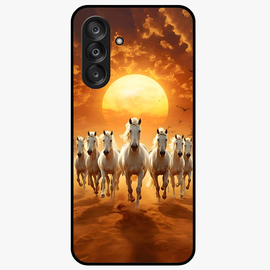 Wild Sunset Majesty Glass Case showing flat back view with majestic sunset landscape artwork and glossy glass finish.