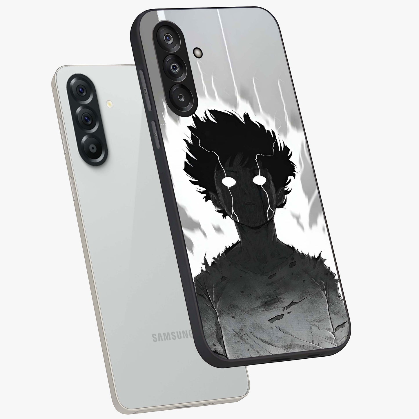 Awakened Inner Rage Glass Case displayed in angled mockup highlighting powerful graphic design and bold artistic theme.