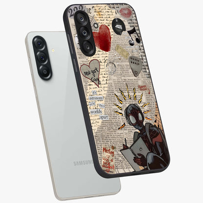 City Dream Sketch Glass Case displayed in angled mockup highlighting minimal city illustration with aesthetic sketch style.