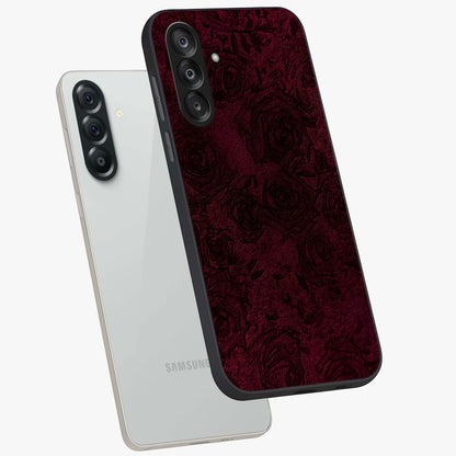 Crimson Fade Flow Glass Case displayed in angled mockup highlighting smooth gradient design with modern aesthetic style.