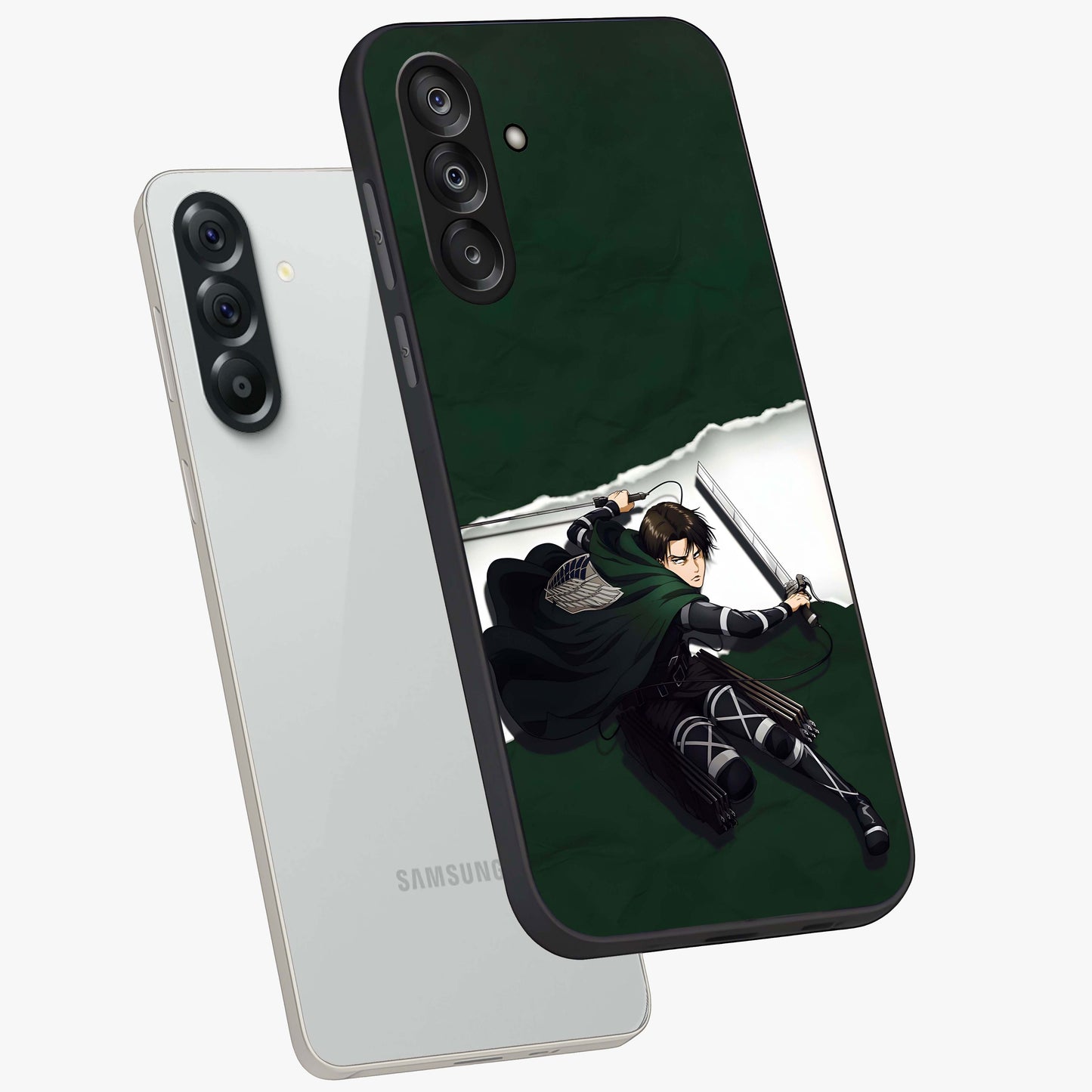 Emerald War Vanguard Glass Case displayed in angled mockup highlighting intense battle inspired design with emerald tone aesthetic.