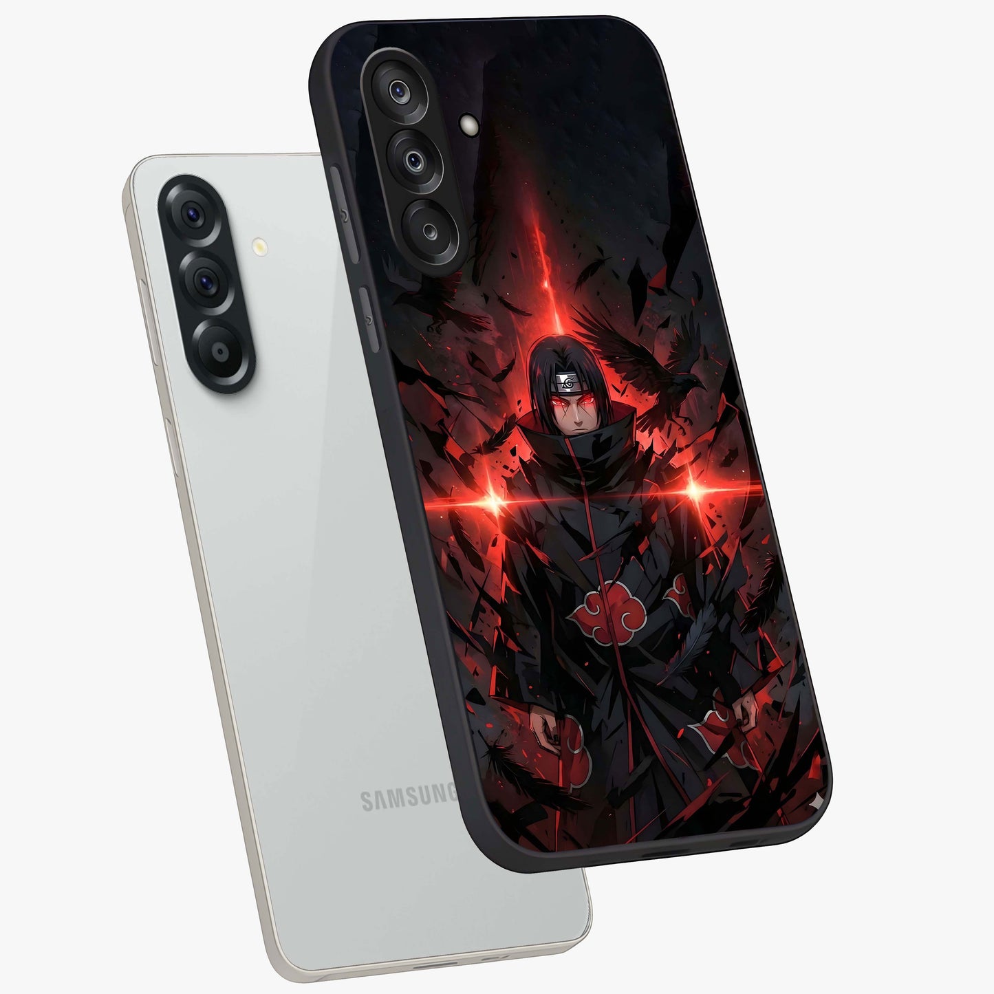 Focused Blade Discipline Glass Case displayed in angled mockup highlighting clean minimal text artwork with modern aesthetic style.