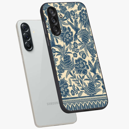 Heirloom Wild Bloom Glass Case displayed in angled mockup highlighting botanical bloom design with classic aesthetic style.