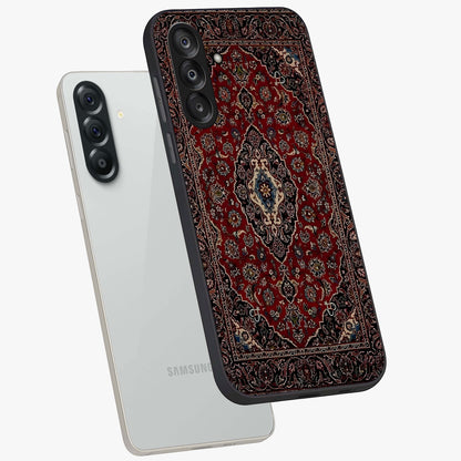 Heritage Carpet Royale Glass Case displayed in angled mockup highlighting intricate royal carpet design with heritage aesthetic.