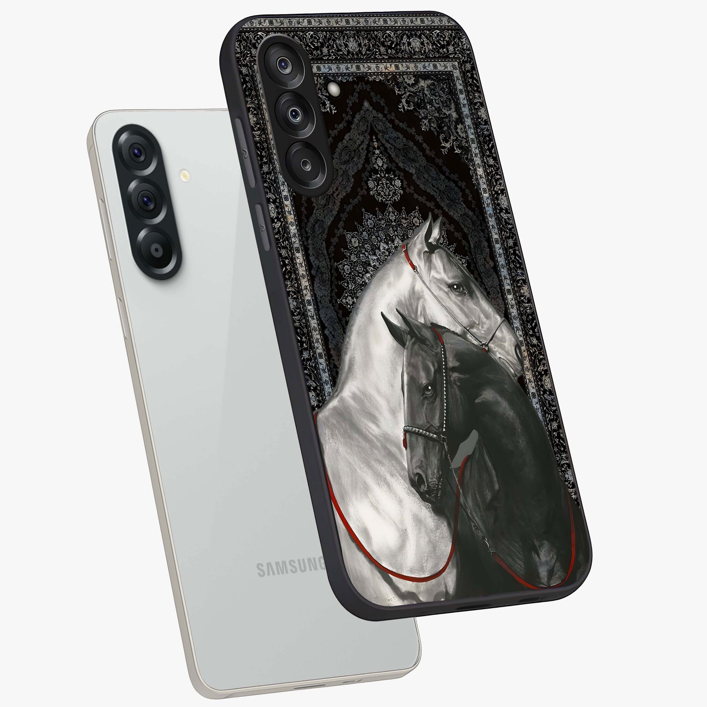 Majestic Ride Legacy Glass Case displayed in angled mockup highlighting sleek vehicle design with bold racing aesthetic.