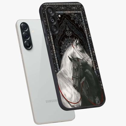Majestic Ride Legacy Glass Case displayed in angled mockup highlighting sleek vehicle design with bold racing aesthetic.