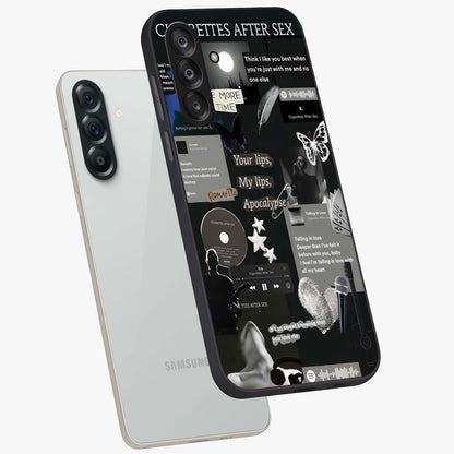 Midnight Love Echo Glass Case displayed in angled mockup highlighting elegant love inspired design with deep aesthetic style.