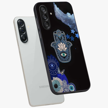 Mystic Hand Aura Glass Case displayed in angled mockup highlighting magical aura design with spiritual aesthetic style.