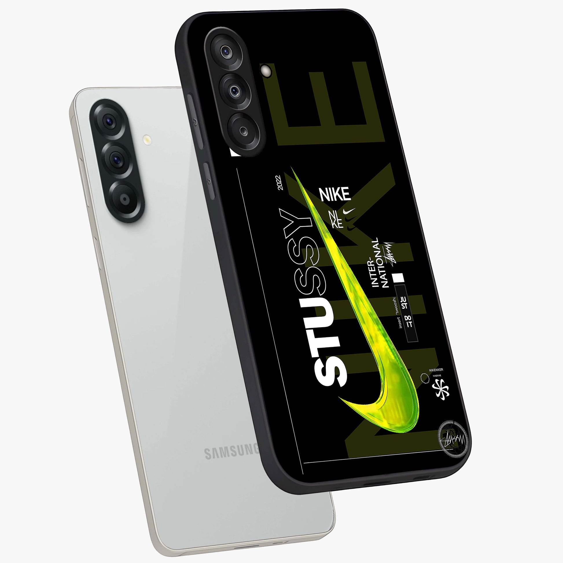 Neon Street Edition Glass Case displayed in angled mockup highlighting vibrant urban design with bold street aesthetic.