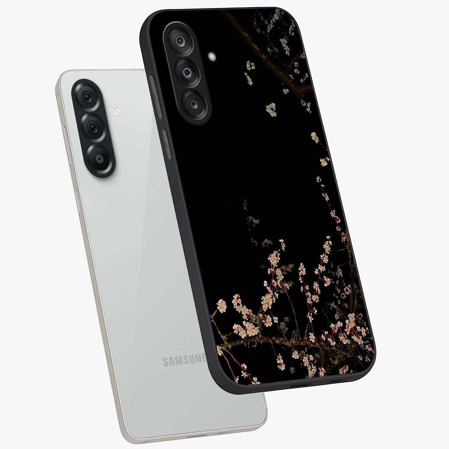 Petal Moon Light With Custom Name Glass Case displayed in angled mockup highlighting delicate petal design with custom name feature.
