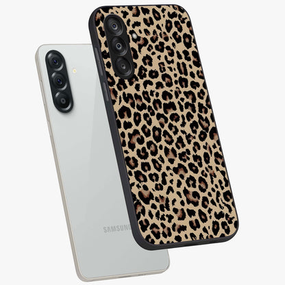 Savage Chic Pattern Glass Case displayed in angled mockup highlighting bold fashion inspired design with chic aesthetic.