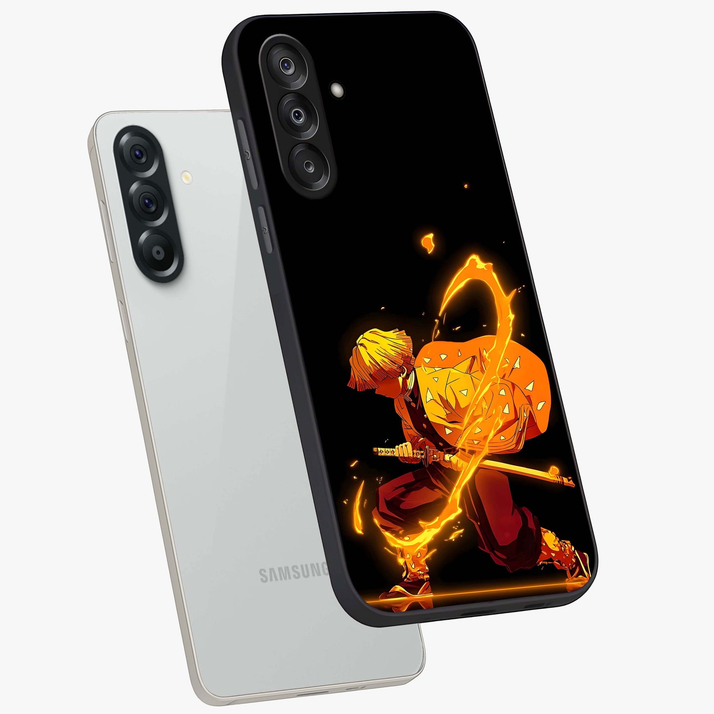 Thunder Flame Execution Glass Case displayed in angled mockup highlighting dramatic fire themed design with intense fantasy aesthetic.