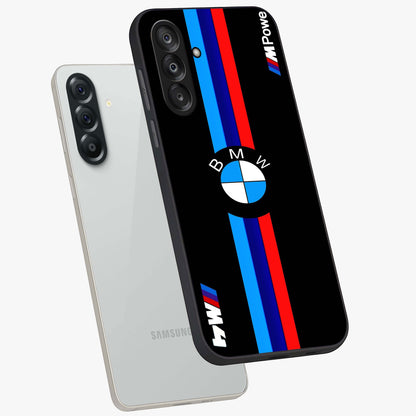 Turbo BMW Beast Glass Case displayed in angled mockup highlighting sleek racing car design with bold automotive aesthetic.