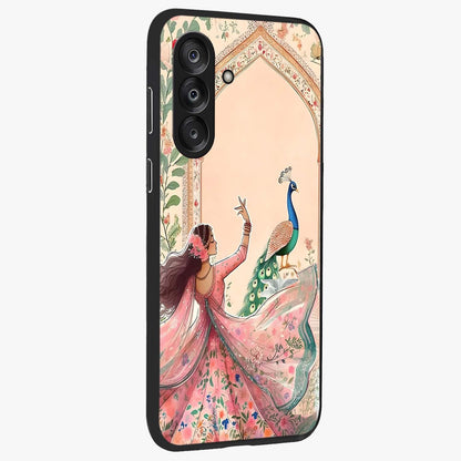 Royal Grace Muse Glass Case upright view showcasing stylish artistic artwork with sophisticated royal theme.