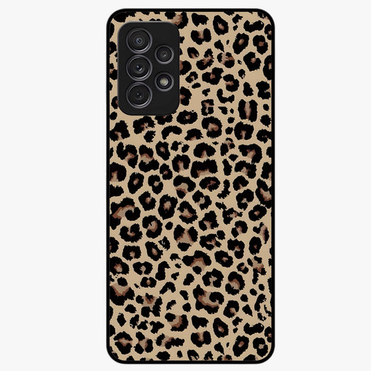 Savage Chic Pattern Glass Case showing flat back view with stylish patterned artwork and glossy glass finish.