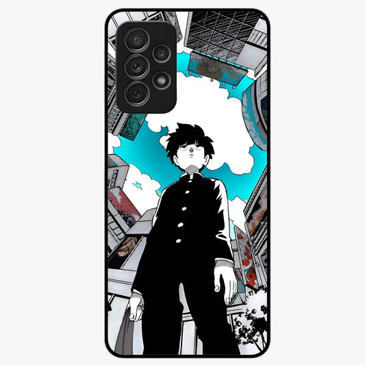 Silent Psychic Awakening Glass Case showing flat back view with mystical psychic themed artwork and glossy glass finish.