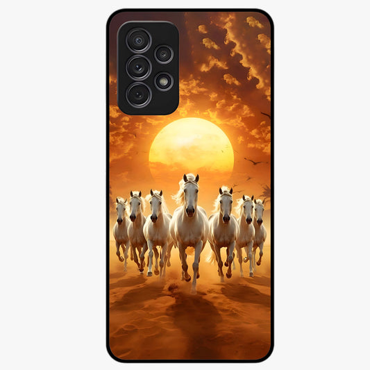 Wild Sunset Majesty Glass Case showing flat back view with majestic sunset landscape artwork and glossy glass finish.