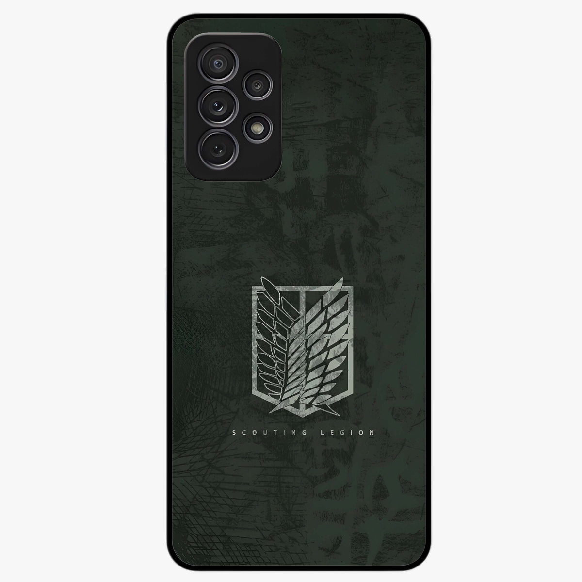 Wings Of Freedom Glass Case showing flat back view with symbolic wings artwork and glossy glass finish.