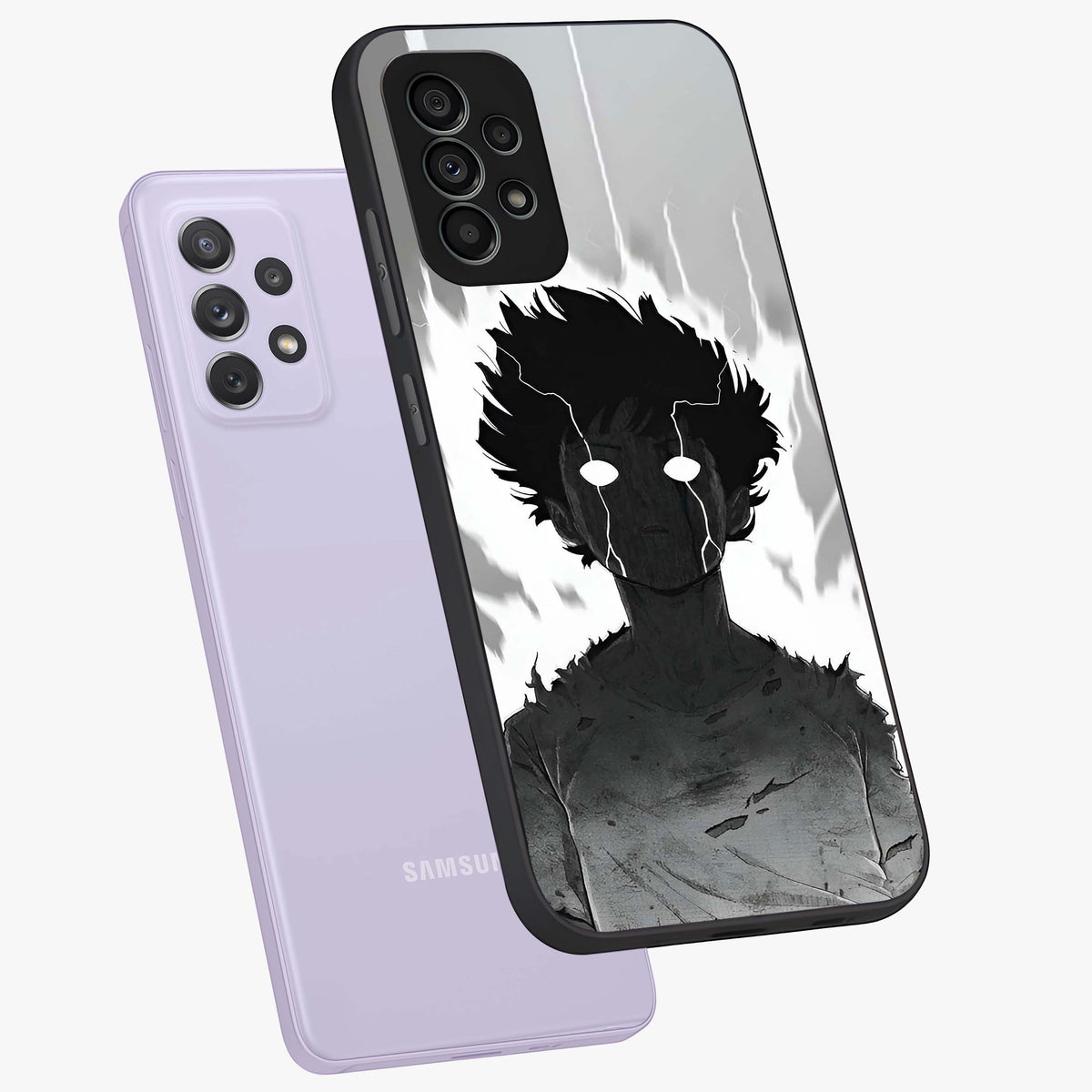 Awakened Inner Rage Glass Case displayed in angled mockup highlighting powerful graphic design and bold artistic theme.
