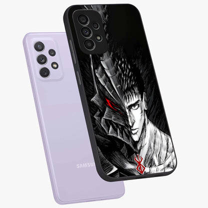 Berserker Blood Oath Glass Case displayed in angled mockup highlighting dark fantasy graphic design and powerful theme.