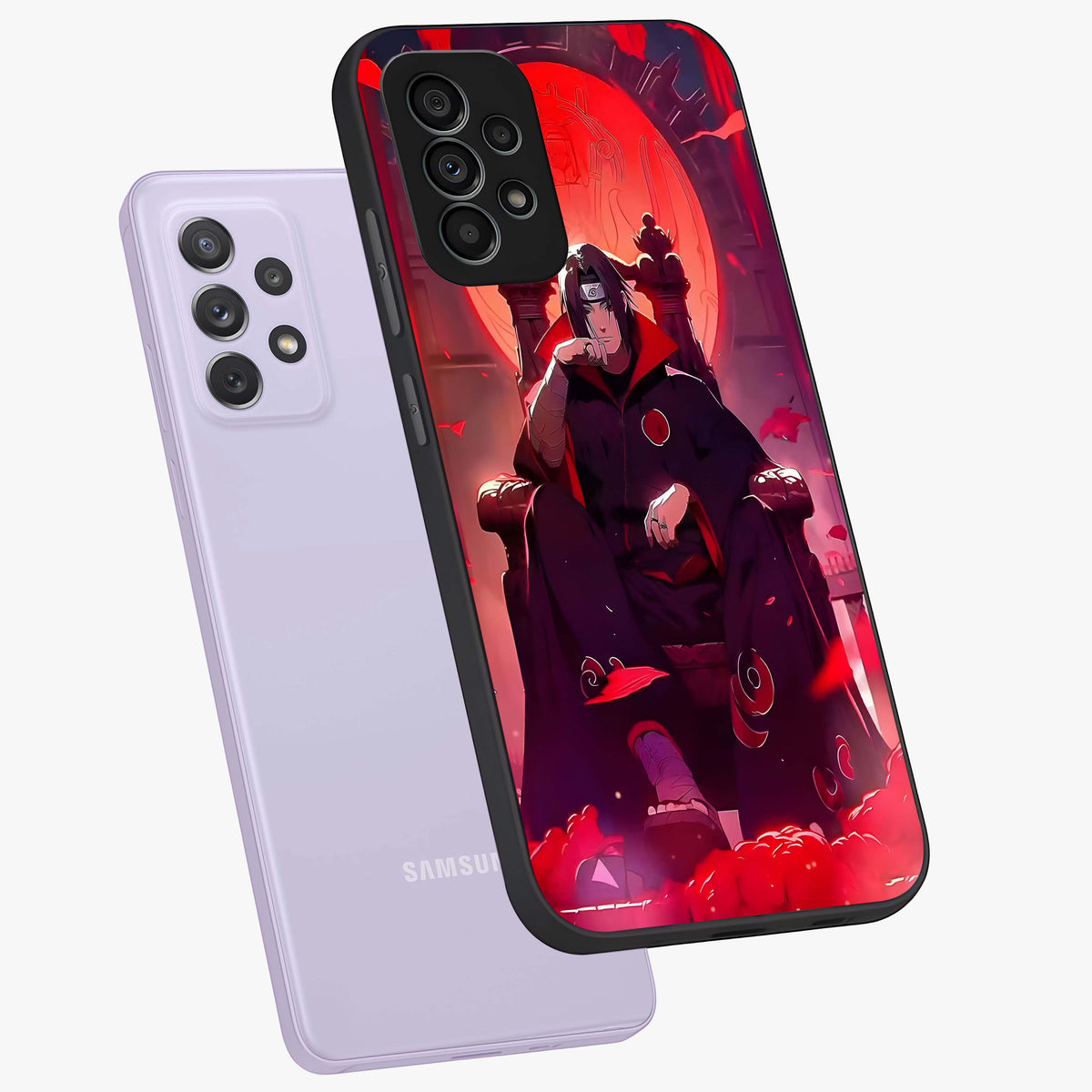 Blood Moon Sovereign Glass Case displayed in angled mockup highlighting dark celestial moon design and dramatic theme.