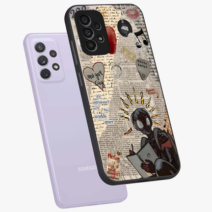 City Dream Sketch Glass Case displayed in angled mockup highlighting minimal city illustration with aesthetic sketch style.
