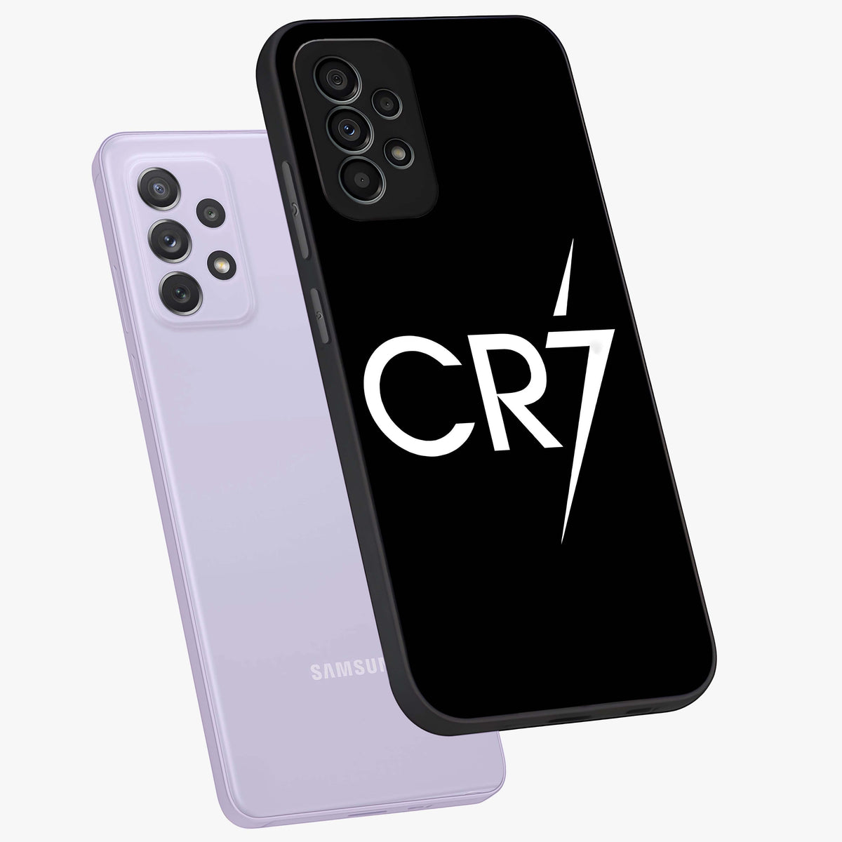Cr7 Elite Strike Glass Case displayed in angled mockup highlighting powerful sports graphic with bold athletic theme.