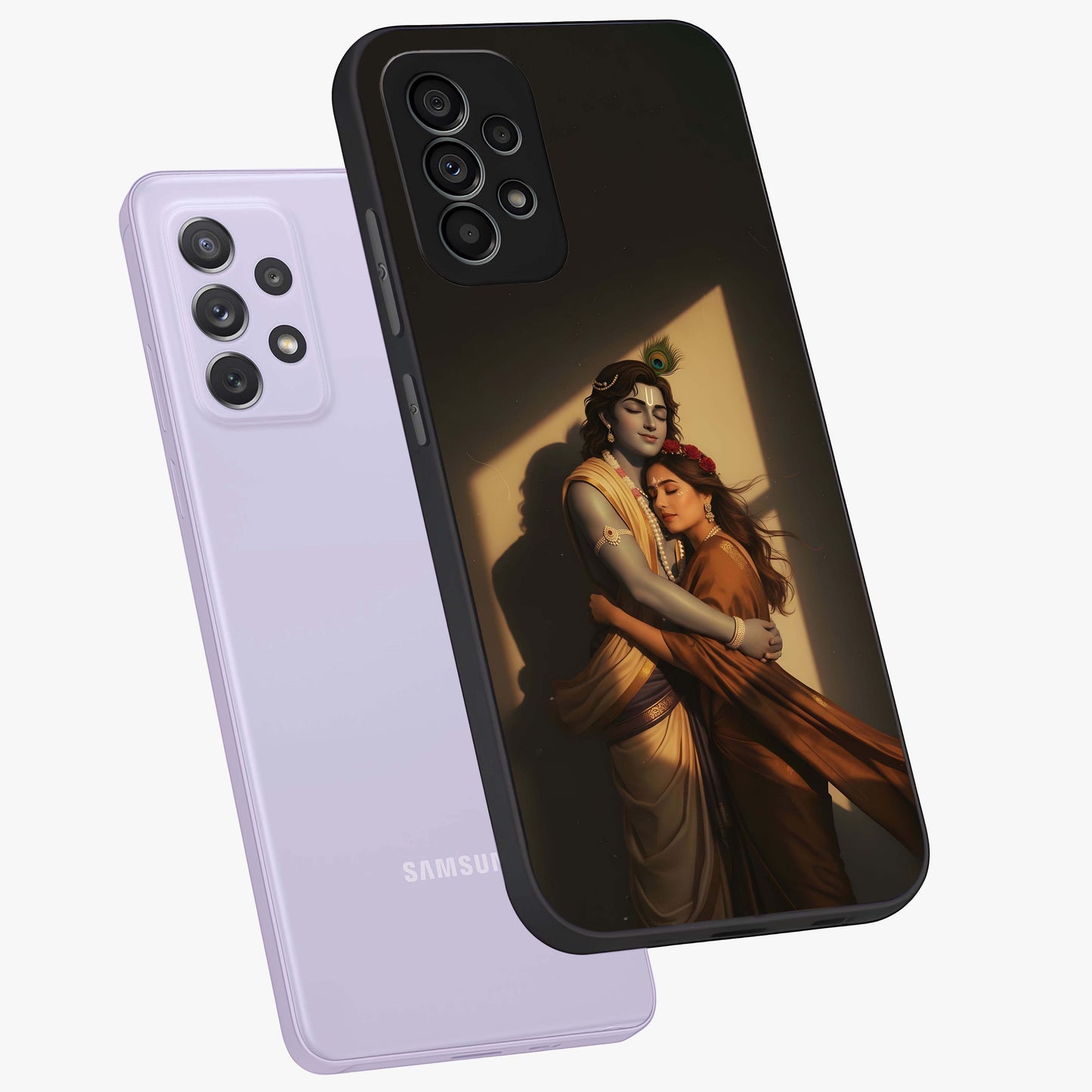 Divine Eternal Love Glass Case displayed in angled mockup highlighting elegant divine inspired design with peaceful aesthetic.