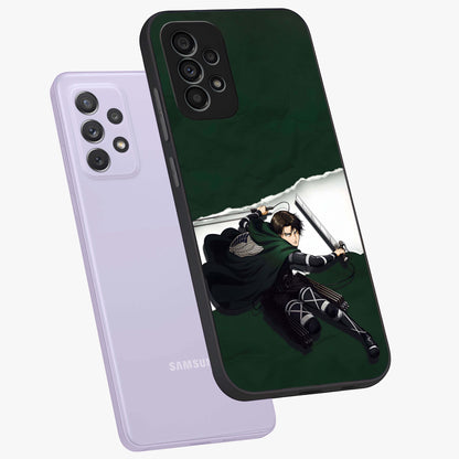 Emerald War Vanguard Glass Case displayed in angled mockup highlighting intense battle inspired design with emerald tone aesthetic.