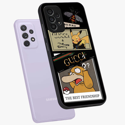 Gucci Play Mashup Glass Case displayed in angled mockup highlighting stylish fashion mashup design with bold aesthetic.