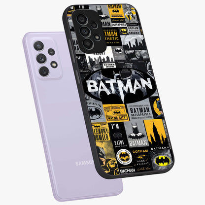 Knight Gotham Rise Glass Case displayed in angled mockup highlighting powerful knight silhouette design with dramatic aesthetic.