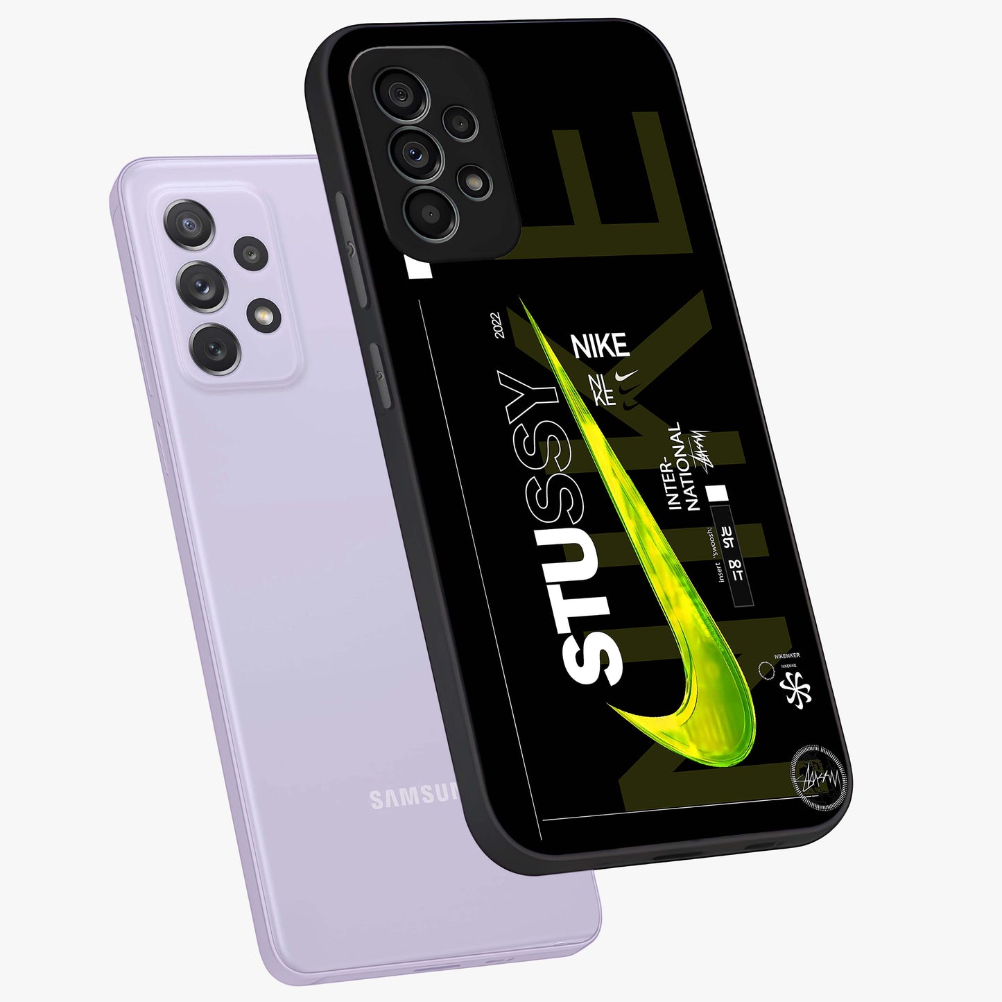 Neon Street Edition Glass Case displayed in angled mockup highlighting vibrant urban design with bold street aesthetic.