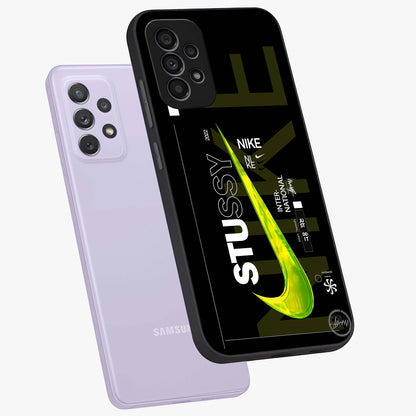 Neon Street Edition Glass Case displayed in angled mockup highlighting vibrant urban design with bold street aesthetic.
