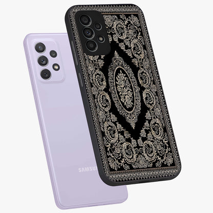 Noir Bloom Elegance Glass Case displayed in angled mockup highlighting refined flower design with stylish noir aesthetic.