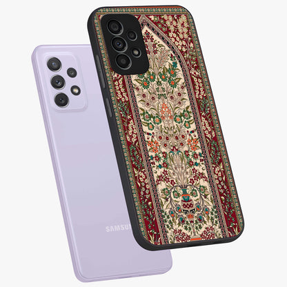 Persian Inspired Glass Case displayed in angled mockup highlighting intricate traditional design with elegant cultural aesthetic.