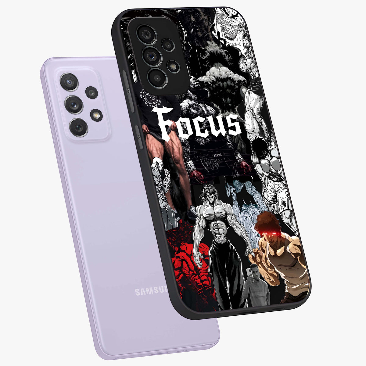 Relentless Power Focus Glass Case displayed in angled mockup highlighting bold statement design with modern aesthetic style.