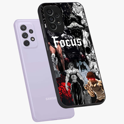 Relentless Power Focus Glass Case displayed in angled mockup highlighting bold statement design with modern aesthetic style.