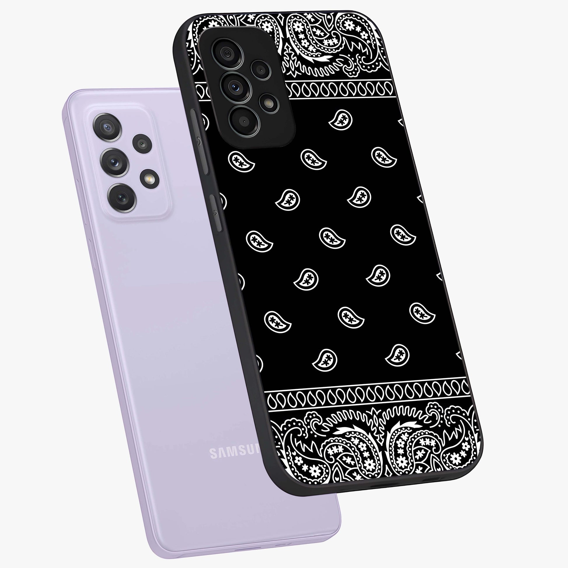 Retro Rebel Threads Glass Case displayed in angled mockup highlighting retro inspired graphic design with rebellious aesthetic.