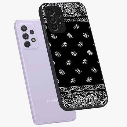 Retro Rebel Threads Glass Case displayed in angled mockup highlighting retro inspired graphic design with rebellious aesthetic.